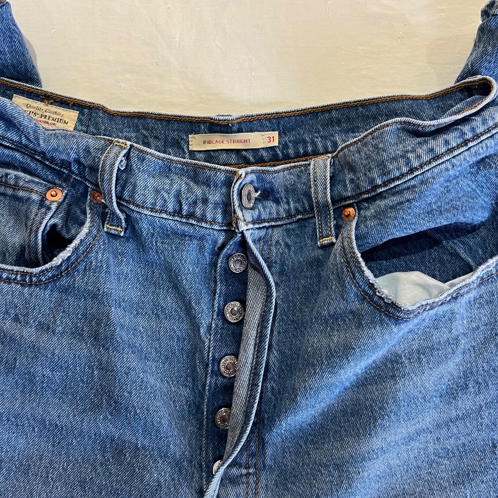 Levi Ribcage Straight Jeans High Rise - Picture 3 of 6